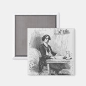 Lucien de Rubempre schreibt einen Brief Magnet (Vorderseite/Rückseite)