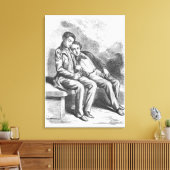 Lucien de Rubempre und David Sechard Leinwanddruck (Insitu (Wohnzimmer))