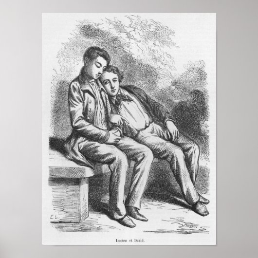 Lucien de Rubempre und David Sechard Poster (Vorne)