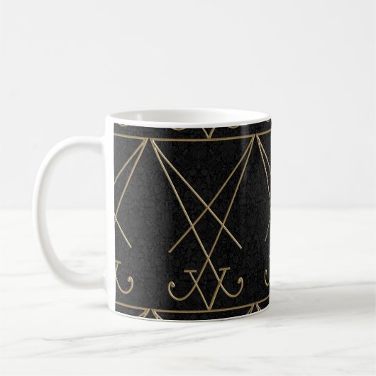 Lucifer Alchemy Sigil Gothic Art Kaffeetasse (Links)