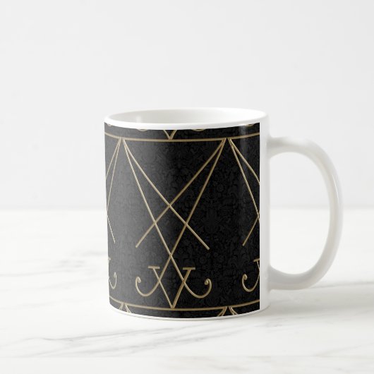 Lucifer Alchemy Sigil Gothic Art Kaffeetasse (Rechts)