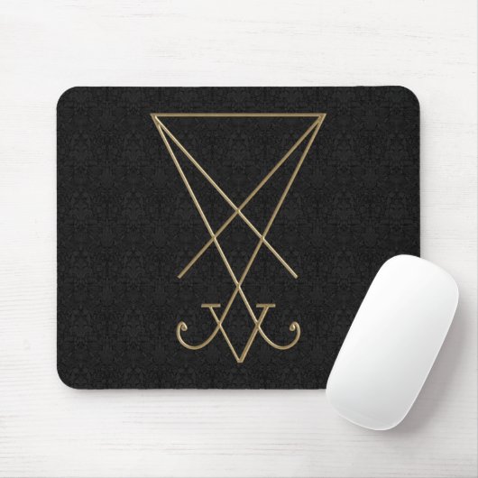 Lucifer Alchemy Sigil Gothic Art Mousepad (Mit Mouse)