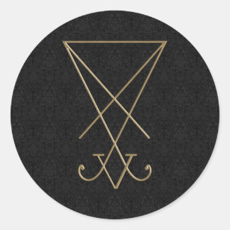 Lucifer Alchemy Sigil Gothic Art Runder Aufkleber