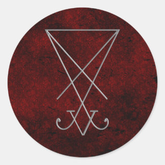 Lucifer Alchemy Sigil Gothic Art Runder Aufkleber