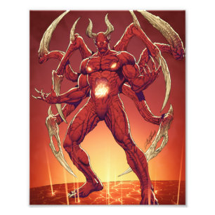 Lucifer der Teufel, der Prinz von Dunkelheit, Fotodruck