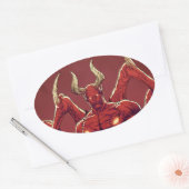 Lucifer der Teufel, der Prinz von Dunkelheit, Ovaler Aufkleber (Umschlag)