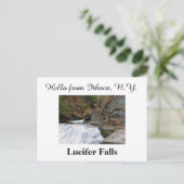 LUCIFER FALLS ITHACA NEW YORK POSTKARTE (Stehend Vorderseite)