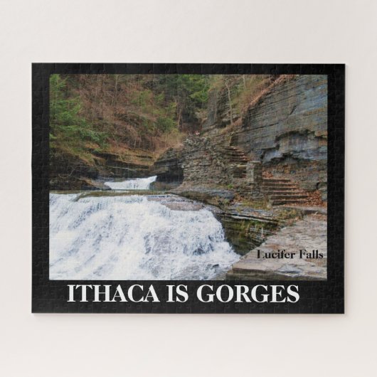 LUCIFER FALLS ITHACA NEW YORK PUZZLE (Horizontal)