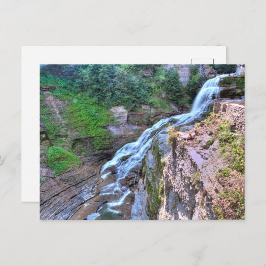 Lucifer Falls, Robert H Treman Staat Park, NY Postkarte (Vorne/Hinten)