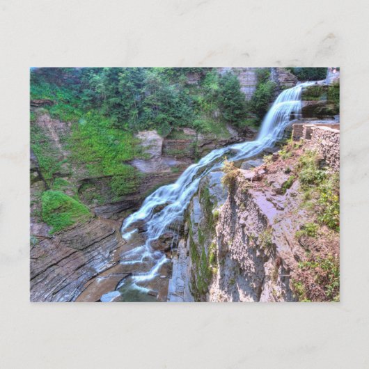 Lucifer Falls, Robert H Treman Staat Park, NY Postkarte (Vorderseite)