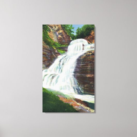 Lucifer Falls View in Robert H. Treman Staat Leinwanddruck (Vorderseite)