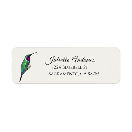 Lucifer Hummingbird Return Address Label (Vorne)