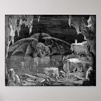 Lucifer King of Hell by Gustave Doré Art Print Poster