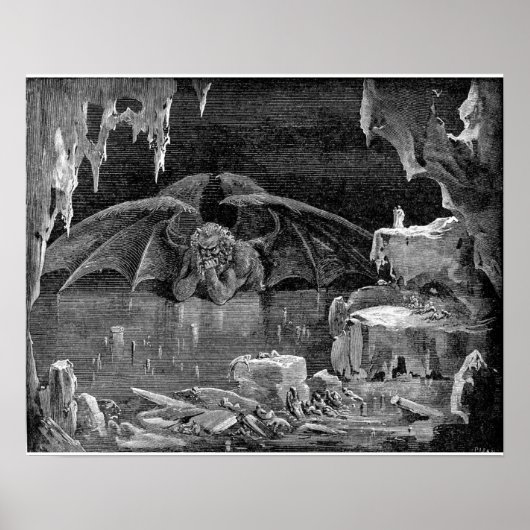 Lucifer King of Hell by Gustave Doré Art Print Poster (Vorne)