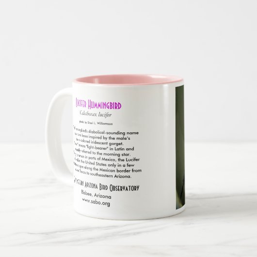 Lucifer Kolibri-Tasse, recht-behandelt Zweifarbige Tasse (Vorderseite Links)