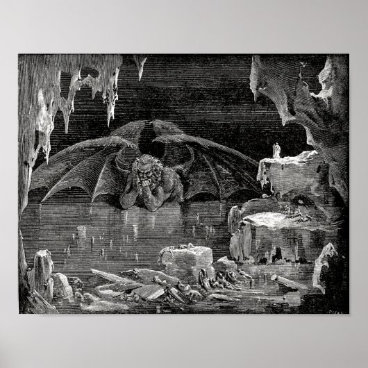 Lucifer, König der Hölle von Paul Gustave Dore Poster (Vorne)