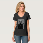 Lucifer Light Bearer Satanic Occult Baphomet Goat T-Shirt (Vorderseite Vollansicht)