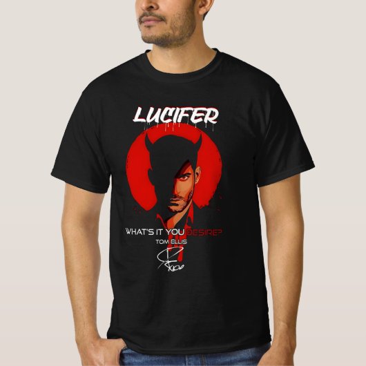 Lucifer Morningstar Was wünschst du dir wirklich? T-Shirt (Vorderseite)