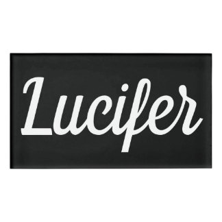 Lucifer rechteckiges magnetisches NamensAbzeichen Namenschild