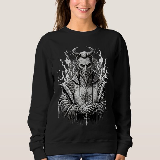 Lucifer Satan Occult Beelzebub Demon Sweatshirt (Vorderseite)