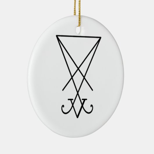 Lucifer Sigil Lamen (Verzierungsbasis) Keramik Ornament (Rechts)