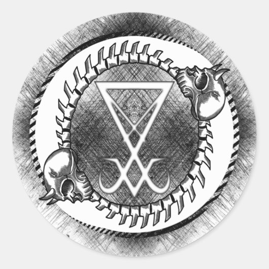 Lucifer Sigil Rundaufkleber Runder Aufkleber (Vorderseite)