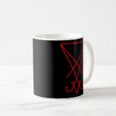 Lucifer-Symbol Sigil Luciferian 666 Occult Satanic Kaffeetasse (VorderseiteRechts)