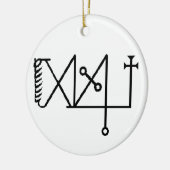 Lucifuge Rofocale Sigil Lamen (Verzierungsbasis) Keramikornament (Links)