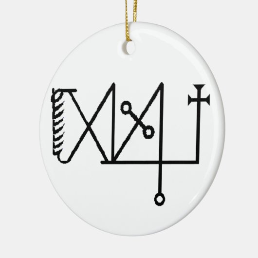 Lucifuge Rofocale Sigil Lamen (Verzierungsbasis) Keramikornament (Links)