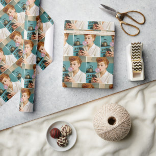 Lucille Ball Simste auf einem Handy Geschenkpapier