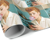 Lucille Ball Simste auf einem Handy Geschenkpapier (Rolleneckpunkt)
