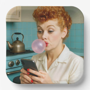 Lucille Ball Simste auf einem Handy Pappteller