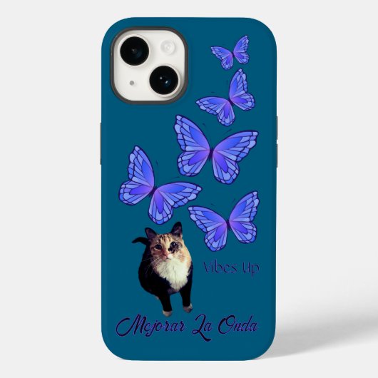 Lucille & Die Schmetterlinge Katze Case-Mate iPhon iPhone Hülle (Rückseite)