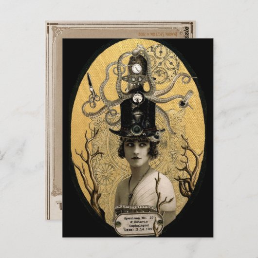 Lucinda Octavio Steampunk Postcard Postkarte (Vorne/Hinten)