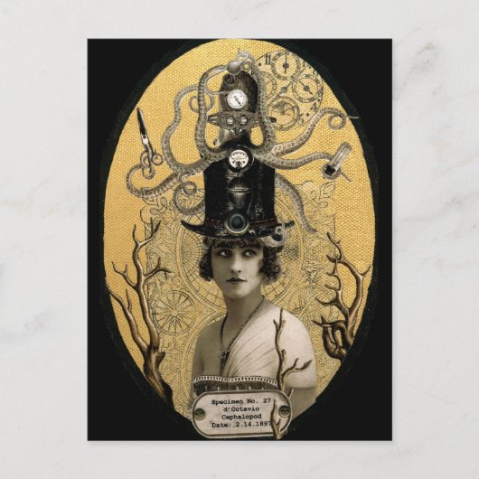 Lucinda Octavio Steampunk Postcard Postkarte (Vorderseite)