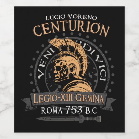 Lucio Voreno, das beste römische Jahrhundert Weinetikett (Einzelnes Label)