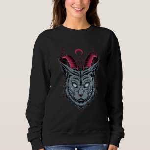 Lucipurr Satan Katze Dämonische Böse Kätzchen Sata Sweatshirt