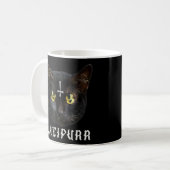Lucipurr Satanic Cat Antichrist Baphomet 666 Kaffeetasse (Vorderseite Links)