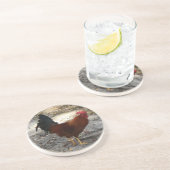 Luci's Roosters Tall Rooster Stone Untersetzer (Seite)