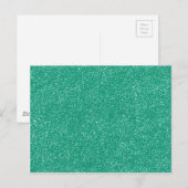 Lucite Green mit Imitate Glitzer Postkarte (Vorne/Hinten)