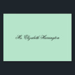 Lucite Green Platzkarten Namensvorlage Tischnummer<br><div class="desc">Lucite grüne Platzkarten mit Namensvorlage. Eleganter Script-Schriftart in schwarz über einem leeren,  hellgrünen Hintergrund. Tischnummer kann beim Hinzufügen des benutzerdefinierten Textes aufgenommen werden,  um diese Karten als Begleitkarten zu verwenden.</div>