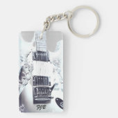 Lucite Guitar Gastgeschenk Hochzeit Schlüsselanhänger (Rückseite)