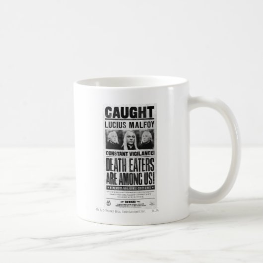 Lucius Malfoy Gewollt Poster Kaffeetasse (Rechts)