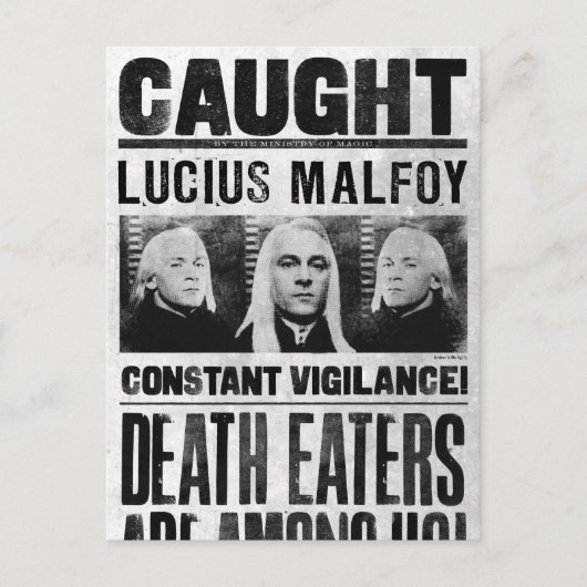 Lucius Malfoy Gewollt Poster Postkarte (Vorderseite)