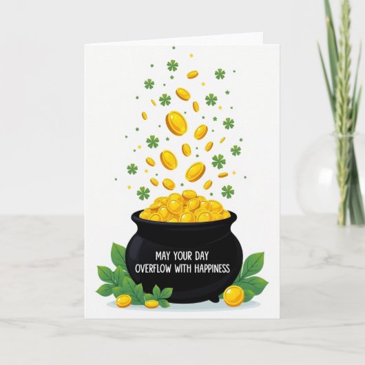 Luck And Happiness St Patricks Card Karte (Vorderseite)