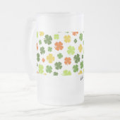 LUCK DER IRISH ZU IHNEN Kleeblatts St Patricks Spa Mattglas Bierglas (Vorderseite Links)