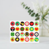 LUCK DOTS POSTCARD POSTKARTE (Stehend Vorderseite)