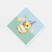 Luck Duck Birthday Party Duckie Paper Cup Serviette (Ecke)