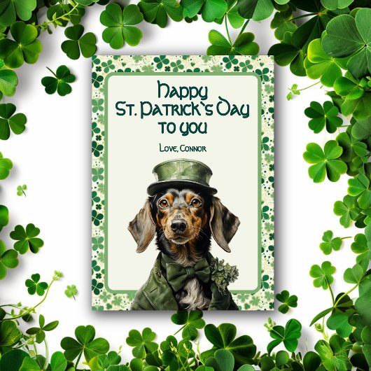 Luck Hound: St. Patricks Jagdhund Feiertagskarte