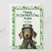 Luck Hound: St. Patricks Jagdhund Feiertagskarte (Vorderseite)